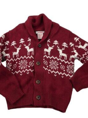 Joe Fresh Red  Christmas Cabin Sweater 18 months